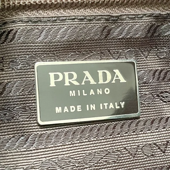 ❤️SOLD❤️Prada rare 90s brown nappa leather green Tessuto nylon shoulder bag - Picture 12 of 15